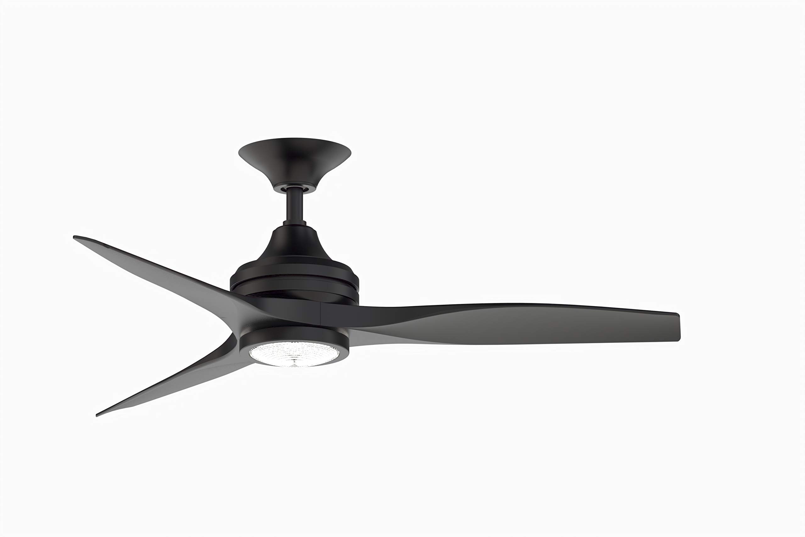 Fanimation MA6721BBL Black Indoor Outdoor Ceiling Fan with Reversible Motor - Perfect for Bedroom, Living Room, Patio & Covered Porch