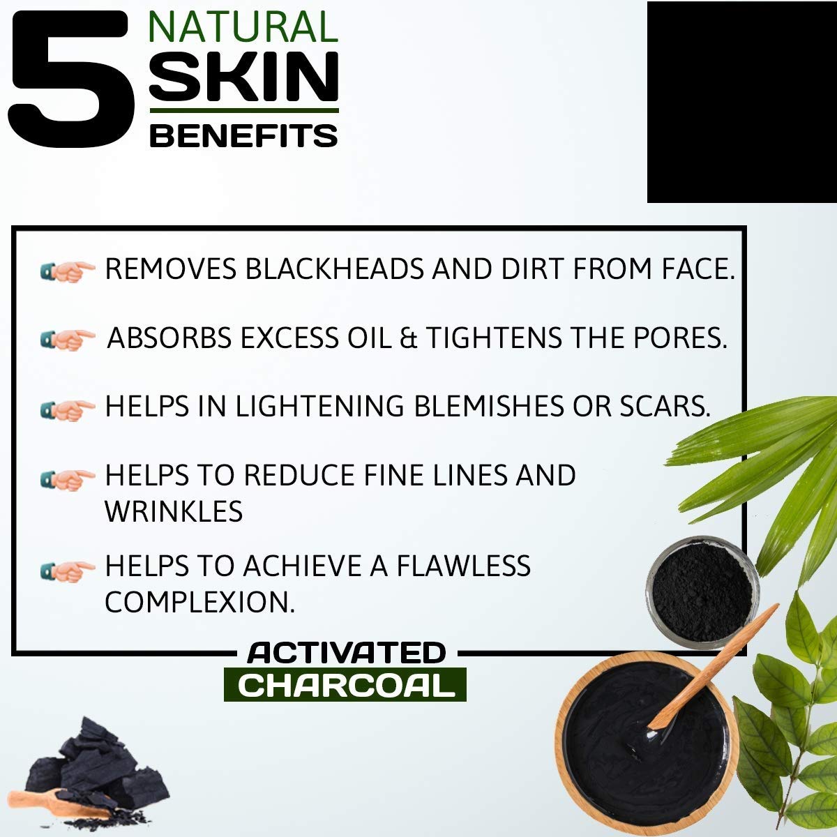 Premium Activated Charcoal Face Mask - 100g Detoxifying Facial Treatment for Acne, Blackheads & Skin Purification | Deep Cleansing & Pore Minimizing Skincare