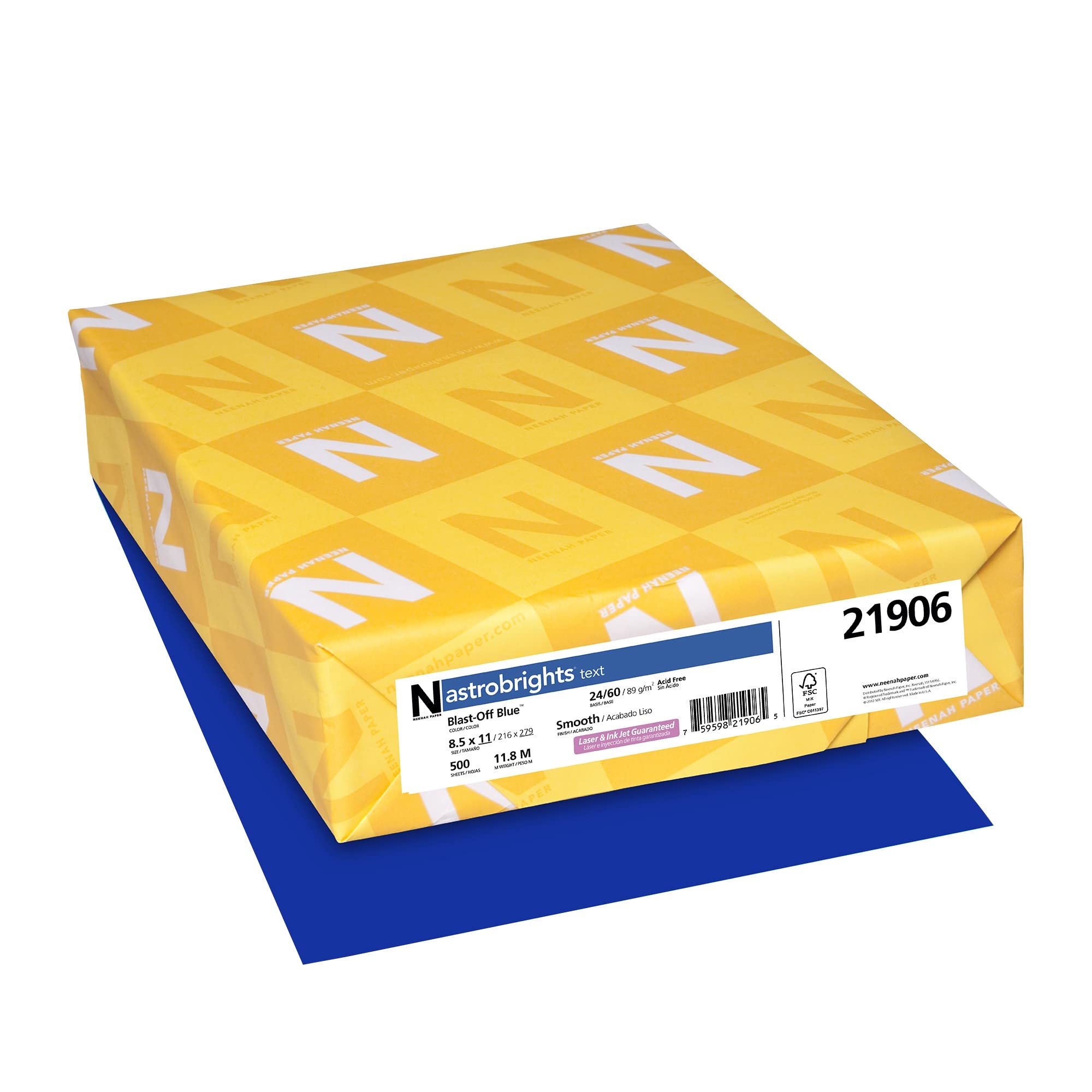 Astrobrights® Blast-Off Blue Colored Paper - 8.5