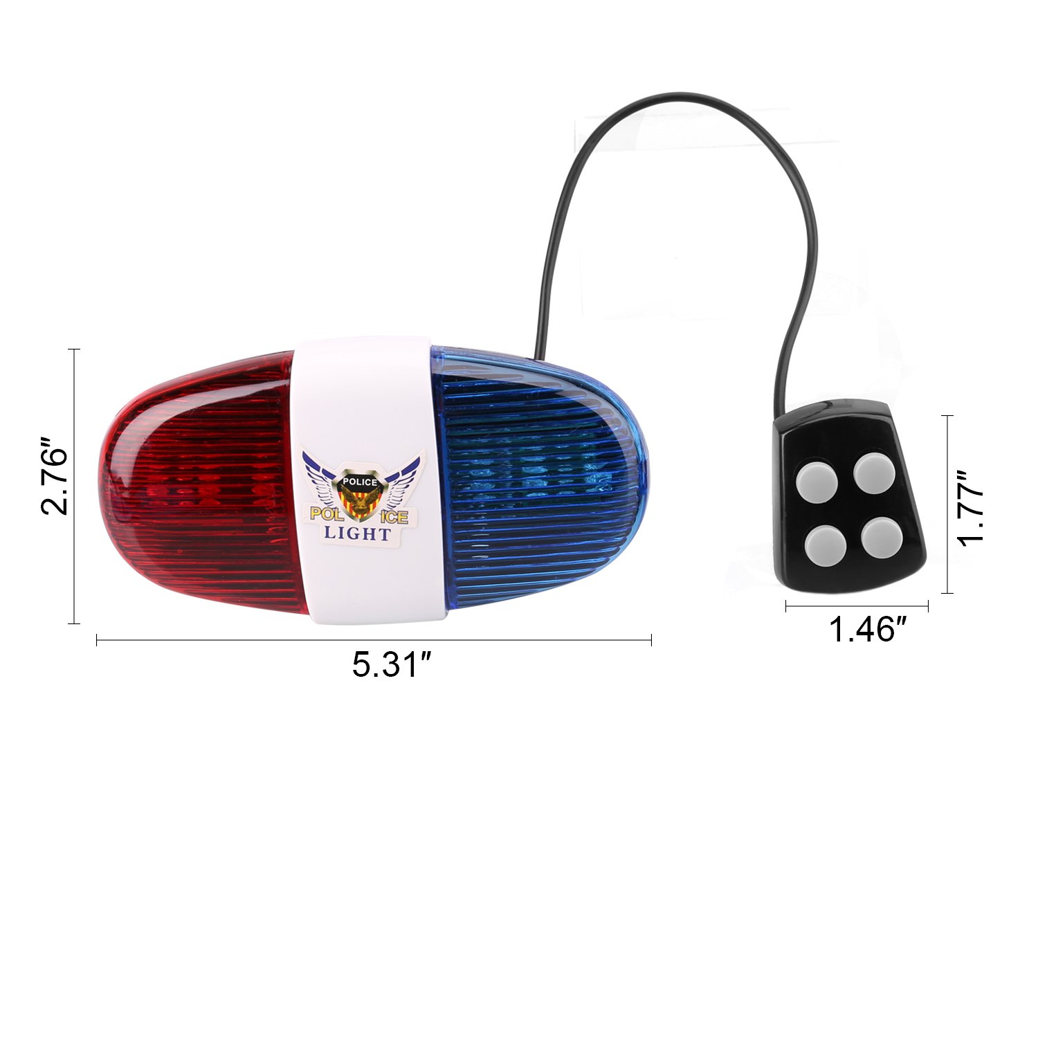 Oumers Bike LED Horn Siren with 6 Lights & 4 Sounds - Waterproof Cycling Safety for Night Rides