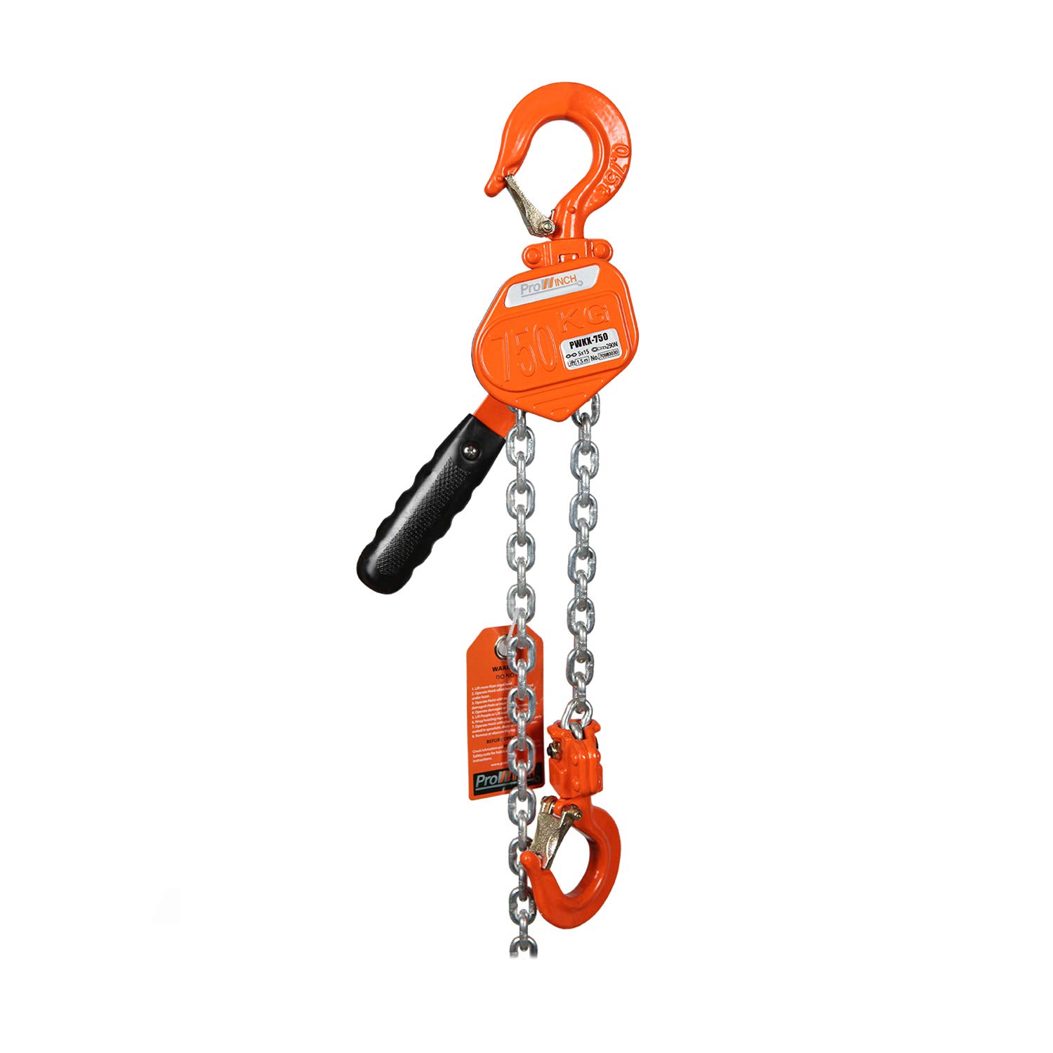 Prowinch 3/4 Ton Mini Lever Chain Hoist with 5 ft G100 Chain - Compact Lifting Solution for Garage, Workshop & Construction Sites