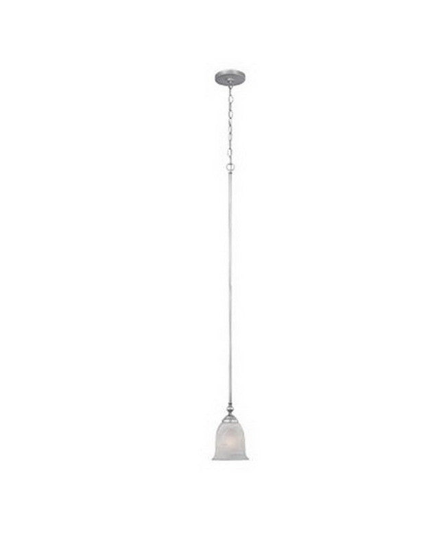 Designer Fountain Lighting 81730 MTP Montague Collection Matte Pewter Mini Pendant Light - Modern Hanging Fixture for Kitchen Island, Dining Room, or Entryway