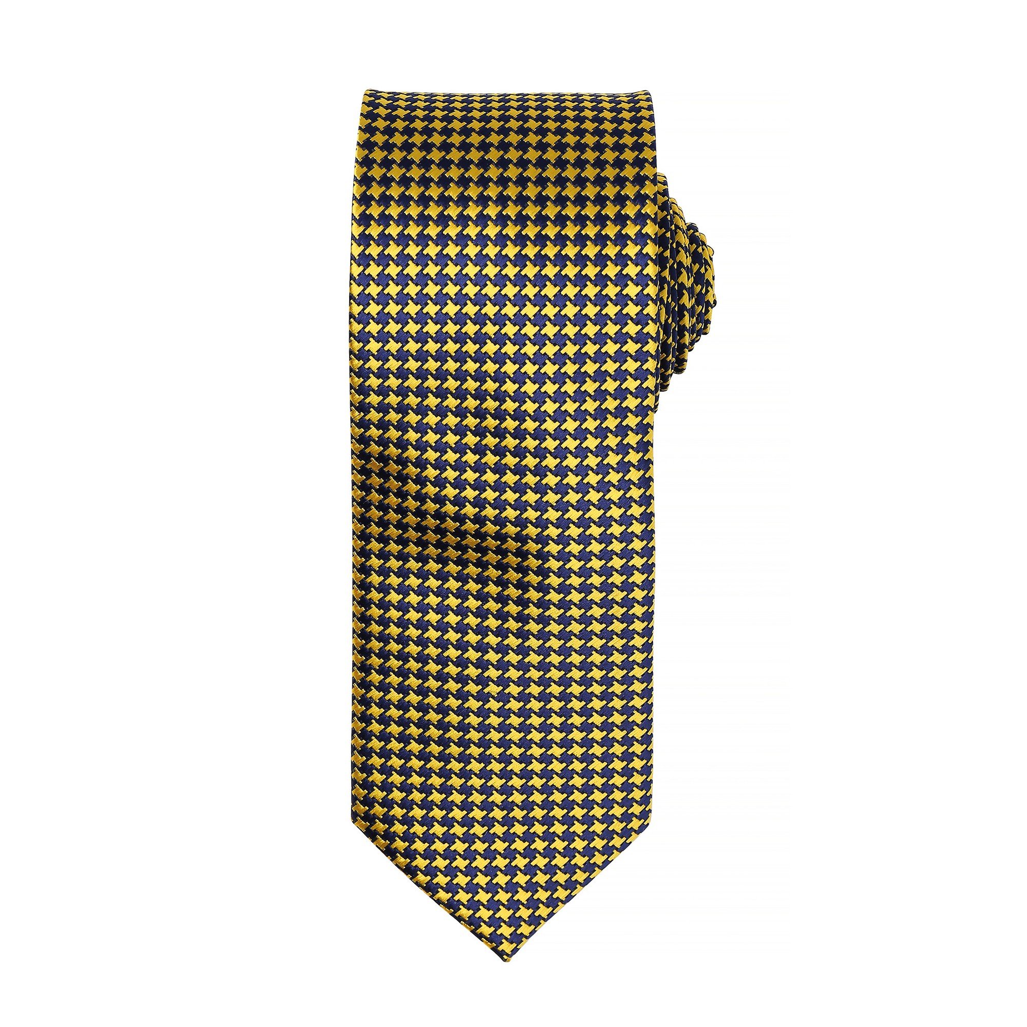 Premium Men's Puppy Tooth Pattern Formal Work Tie (Pack of 2) - Perfect for Business Meetings, Weddings & Office Wear