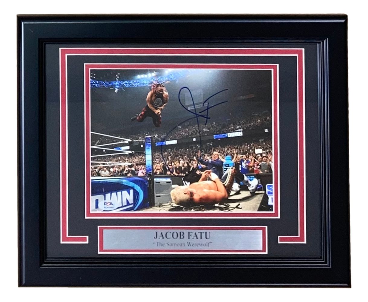 Jacob Fatu Autographed WWE 8x10 Photo - PSA/DNA Certified Collectible - Perfect for Wrestling Fans, Memorabilia Displays & Sports Decor