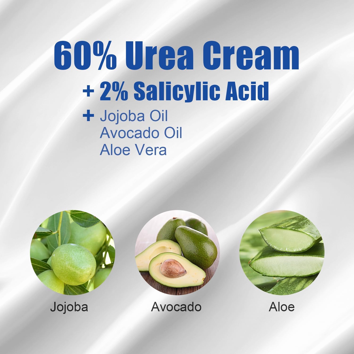 60% Urea Cream for Dry Cracked Feet & Hands - Intensive Moisturizing Treatment with 2% Salicylic Acid - Hydrates, Softens & Repairs Rough Skin on Heels, Knees & Elbows - Unisex Foot Care Lotion 5.3oz - Perfect for Cracked Heel Repair & Winter Skin Care