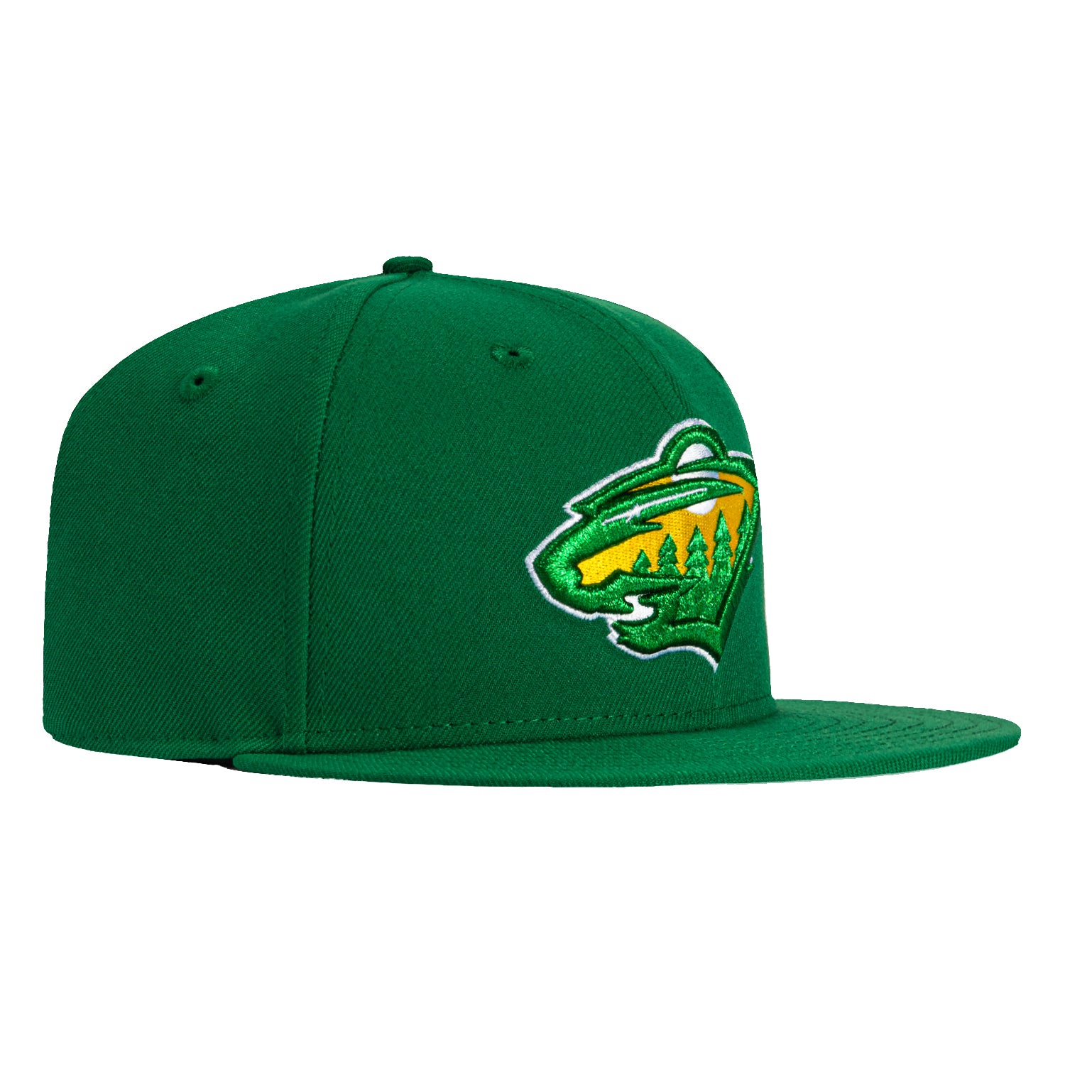 New Era 59Fifty Minnesota Wild NHL Hockey Snapback Hat - Green & Gold Team Colors - Perfect for Hockey Games, Sports Events & Casual Wear