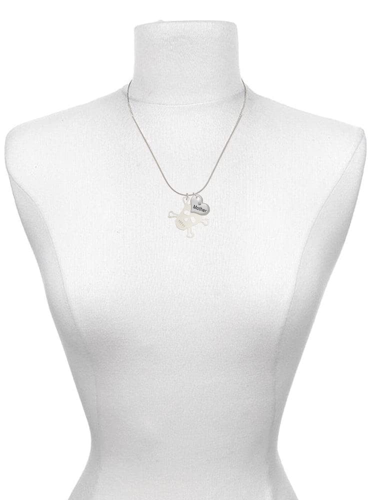 Stylish Acrylic Skull & Heart Necklace Set for Mother & Daughter - 19