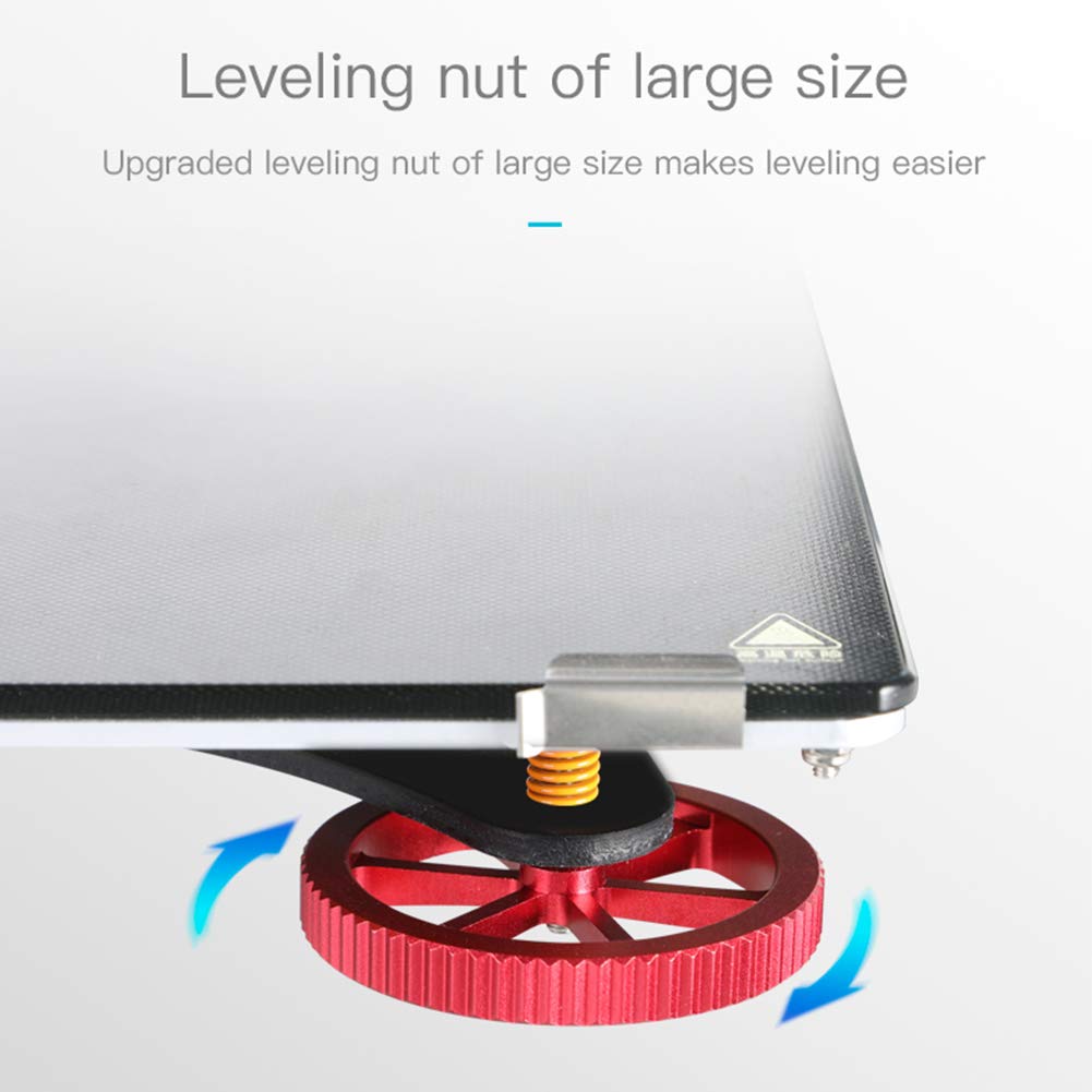 Creality Upgraded 4PCS Aluminum Hand Twist Leveling Nut with 4PCS Hot Bed Die Springs - Premium 3D Printer Bed Leveling Kit for Ender 3/3 Pro, Ender 5/5 Plus/Pro, CR-10, CR10S/10S Pro, CR 20 - Perfect for Smooth Printing & Easy Bed Calibration
