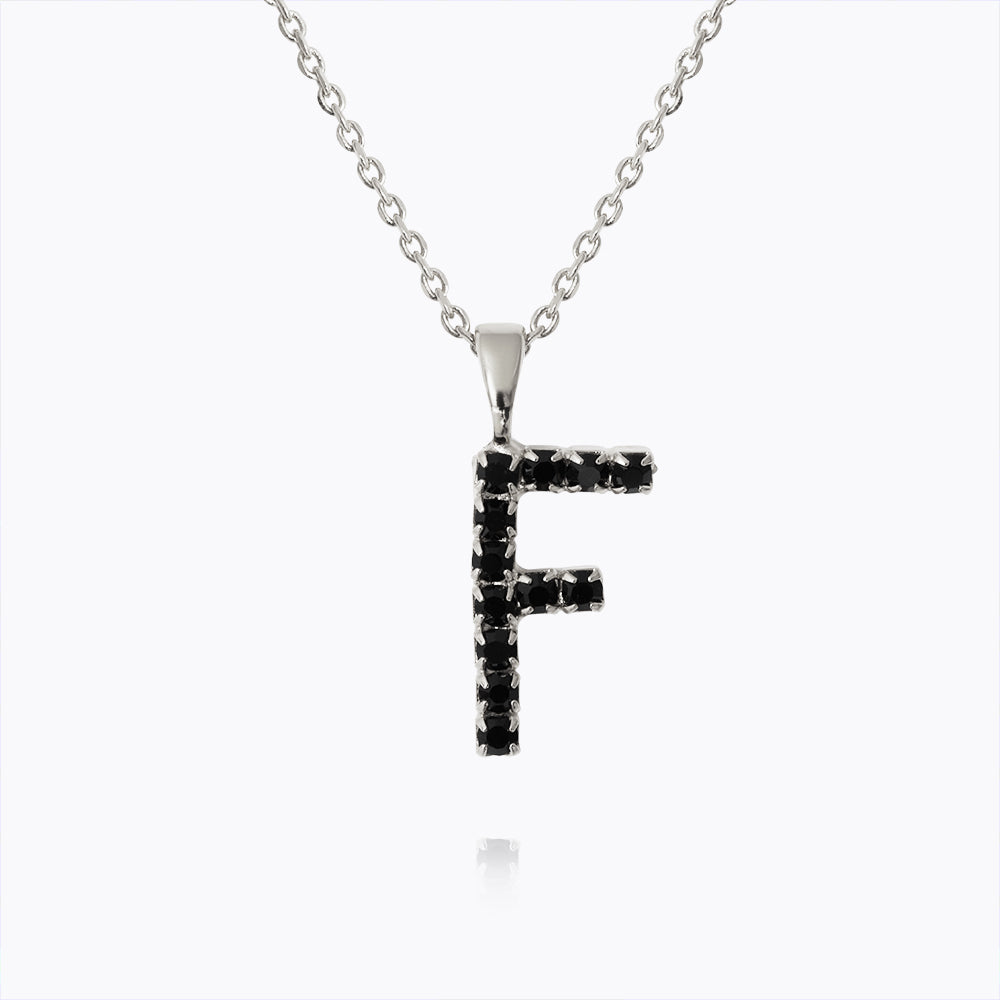 Personalized Mini Letter Necklace - Dainty Initial Pendant Jewelry for Women - Perfect Gift for Birthday, Anniversary & Valentine's Day - Elegant Black Chain Necklace for Everyday Wear & Special Occasions
