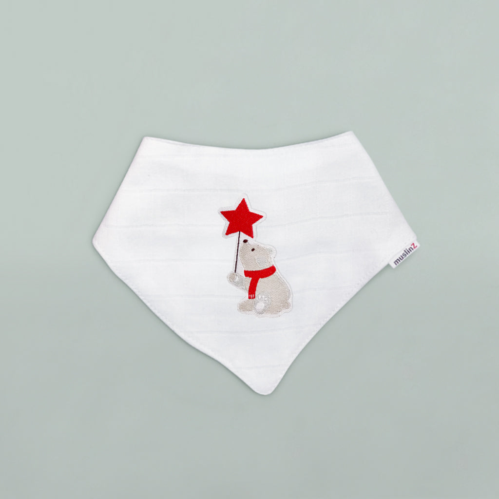 Baby's First Christmas Teddy Bear Bib - Soft & Adorable for Holiday Photos & Mealtime - Perfect Gift for Newborns & Infants