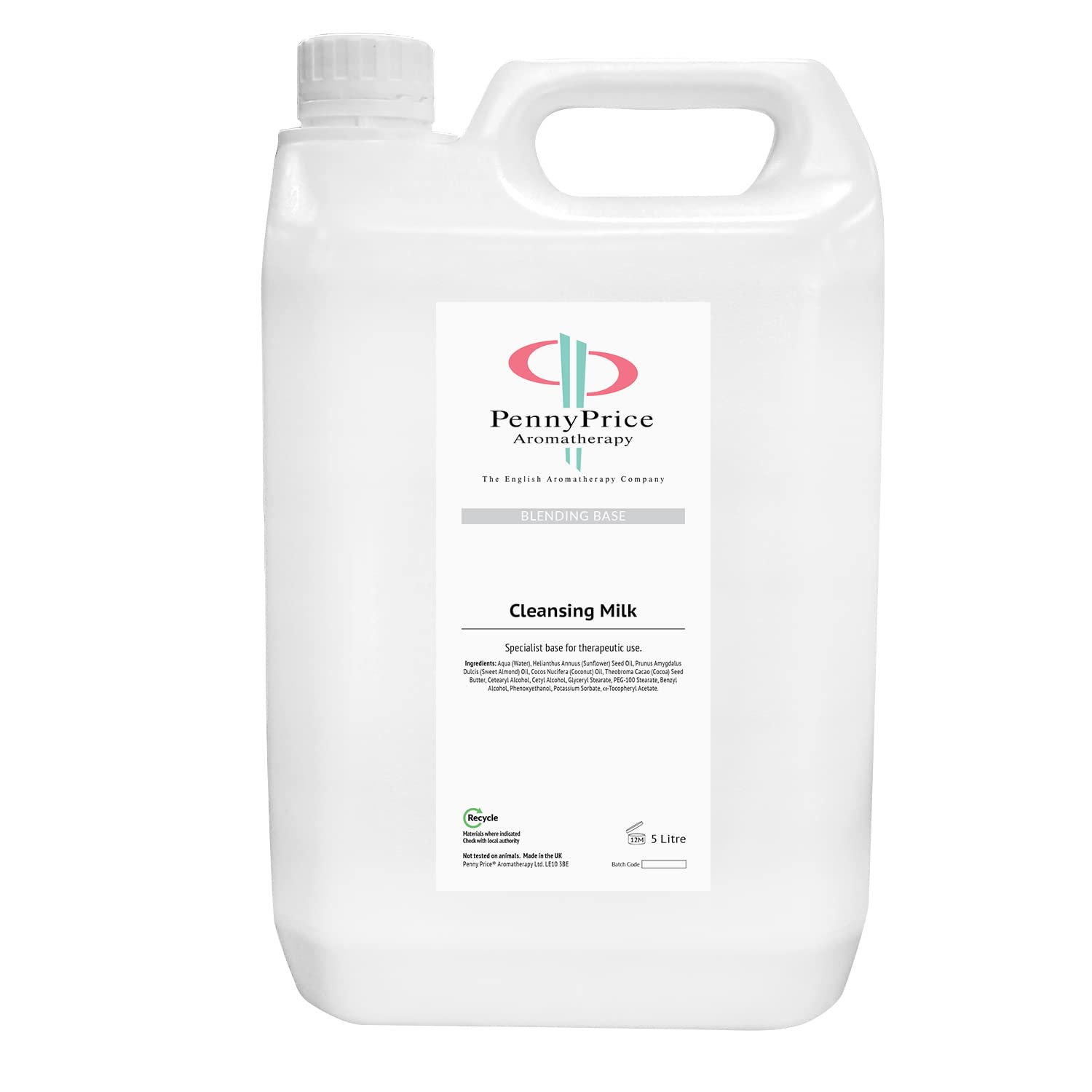 5L Cleansing Milk Base for DIY Skincare & Cosmetics | Penny Price Aromatherapy | Perfect for Creating Custom Lotions, Creams & Cleansers at Home