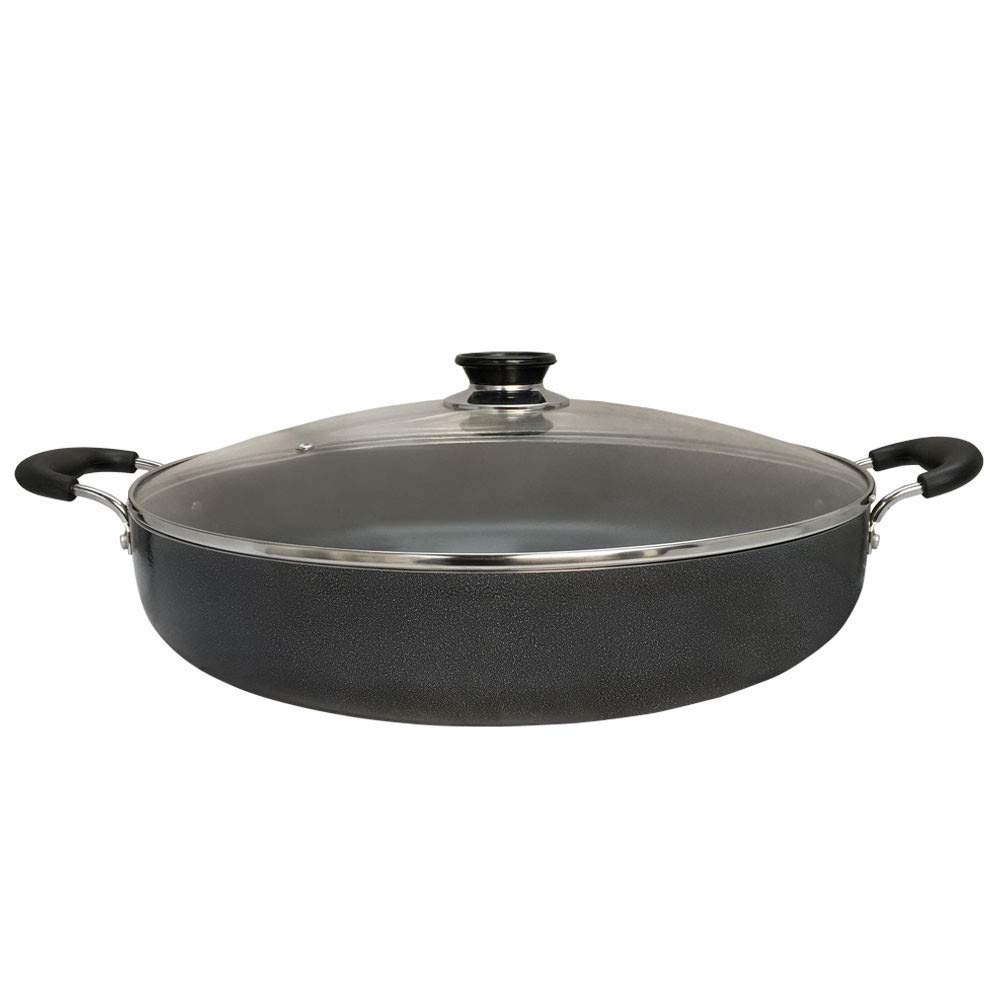 Prolinemax 12-Inch Aluminum Deep Non-Stick Wok Pan - Professional Wide Cooking Pot for Stir Fry, Sauteing & Deep Frying - Perfect for Asian Cuisine, Home & Restaurant Use