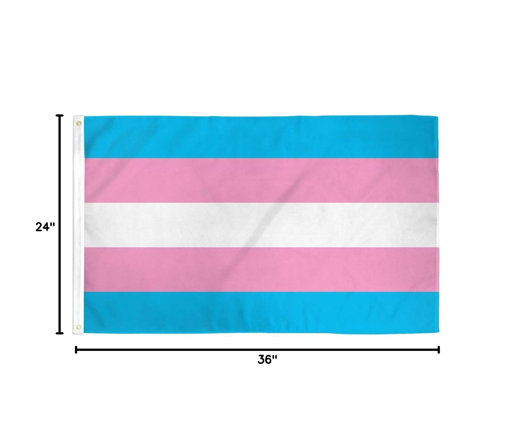 2x3 FT Transgender Pride Flag - Waterproof Outdoor Banner - Durable Polyester Material - LGBTQ+ Rainbow Flag for Parades, Events & Home Decor