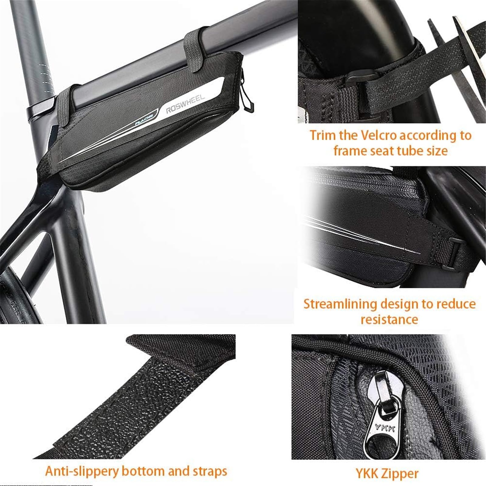 MTB Road Bike Triangle Storage Bag - Waterproof Bicycle Frame Pouch for Cycling Accessories | Perfect for Commuting, Mountain Biking & Long-Distance Rides