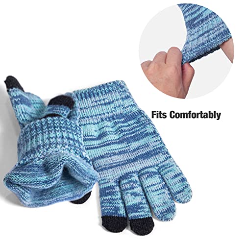 Cozy Fleece Lined Cable Knit Beanie Hat, Scarf & Gloves Set for Women & Men - Winter Warm Accessories for Skiing, Snowboarding & Outdoor Activities