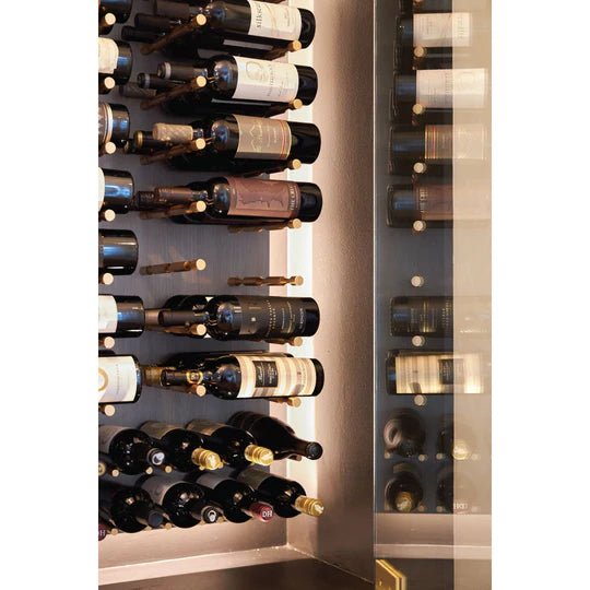 Blue Grouse VINdustry Label View Two Bottle Deep Wine Pegs (Pair) - Premium Wine Rack for Kitchen, Bar, or Cellar Storage - Perfect for Organizing Wine Bottles in Style