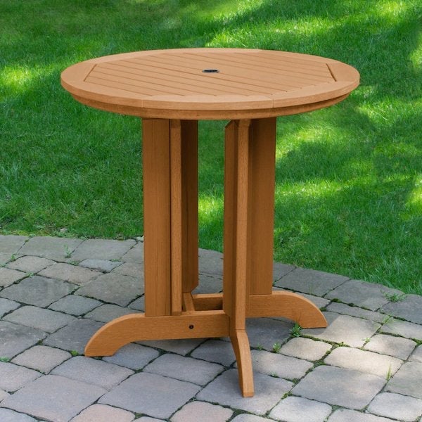 Lehigh 3-Piece Round Counter Height Outdoor Patio Dining Set with Weather-Resistant Chairs - Perfect for Backyard, Garden, and Poolside Entertaining