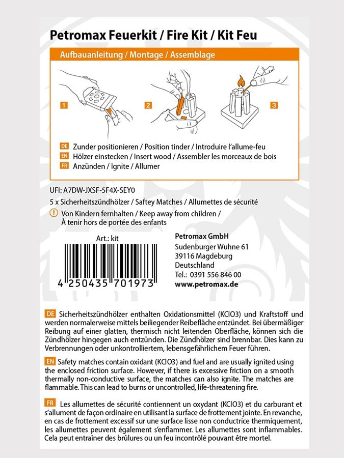 Petromax Fire Kit - Premium Outdoor Camping Fire Starter Set for BBQ, Hiking & Survival Gear | Waterproof & Windproof Fire Starter Kit for Emergency Preparedness & Backpacking Adventures