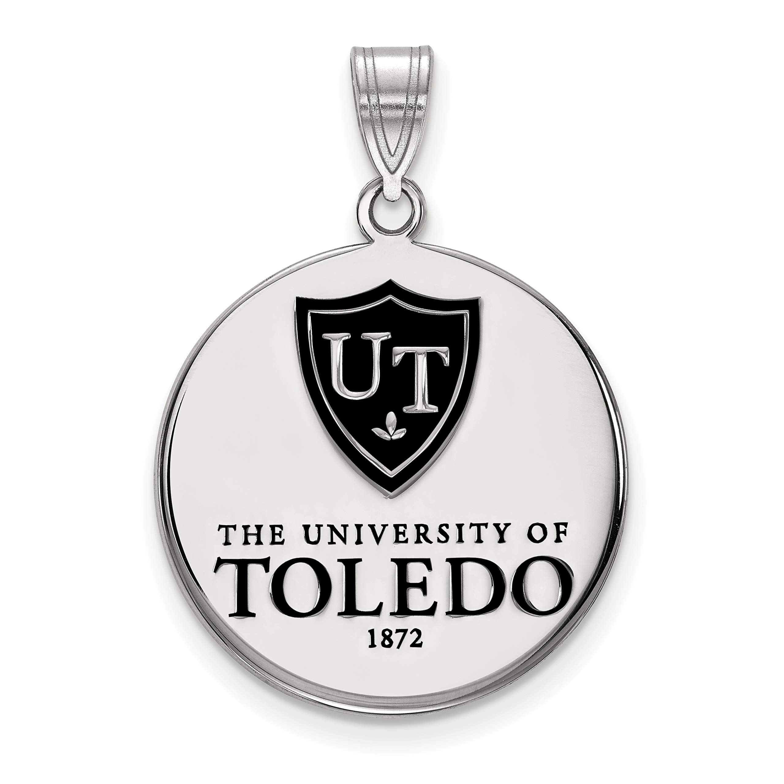 University of Toledo Rockets Sterling Silver Disc Pendant Necklace - Perfect for Alumni Gifts, Graduation Jewelry & School Spirit Accessories