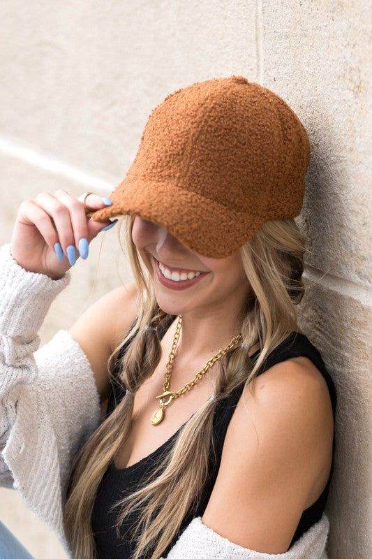 Cozy Boucle Sherpa Teddy Bear Knit Ball Cap - Winter Warm Beanie Hat for Women & Men - Perfect for Outdoor Activities, Hiking, and Cold Weather Fashion