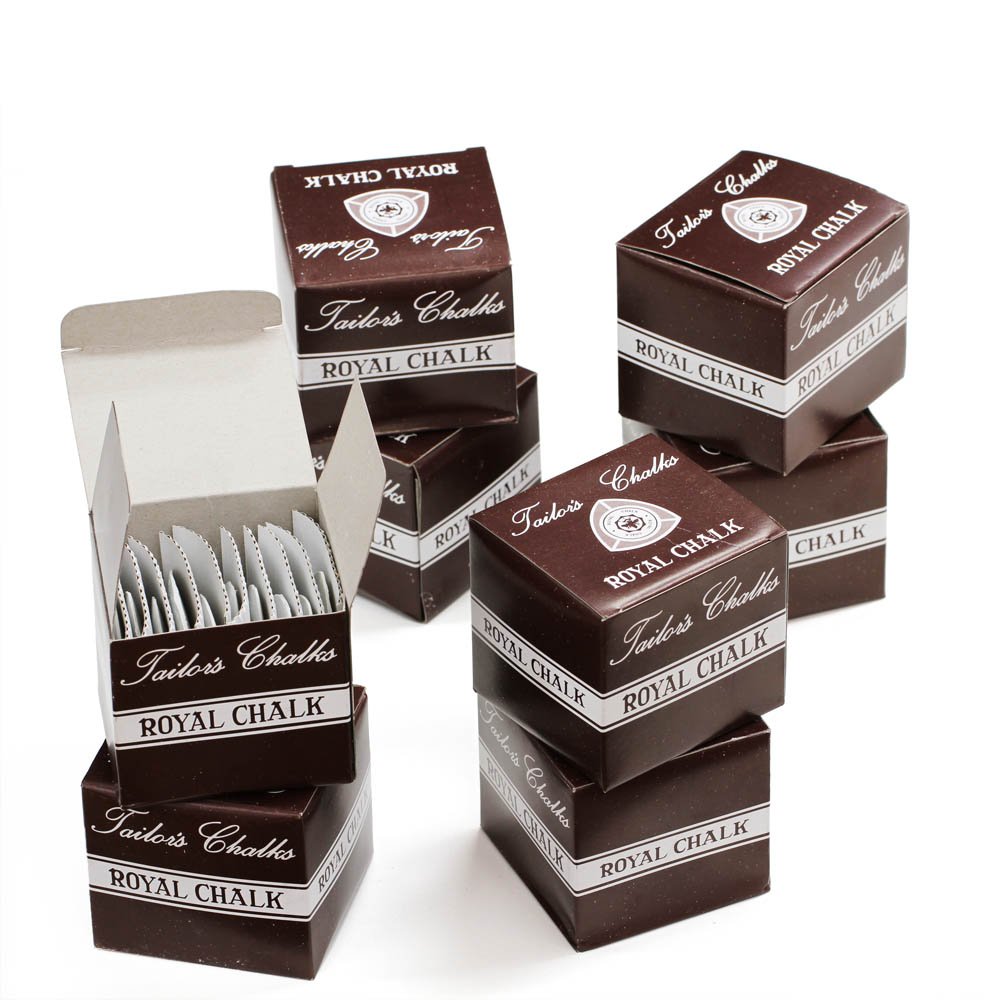8 Boxes White Royal Tailor's Chalk for Sewing, Fabric Marking & DIY Crafts - Perfect for Dressmaking, Quilting and Tailoring Projects