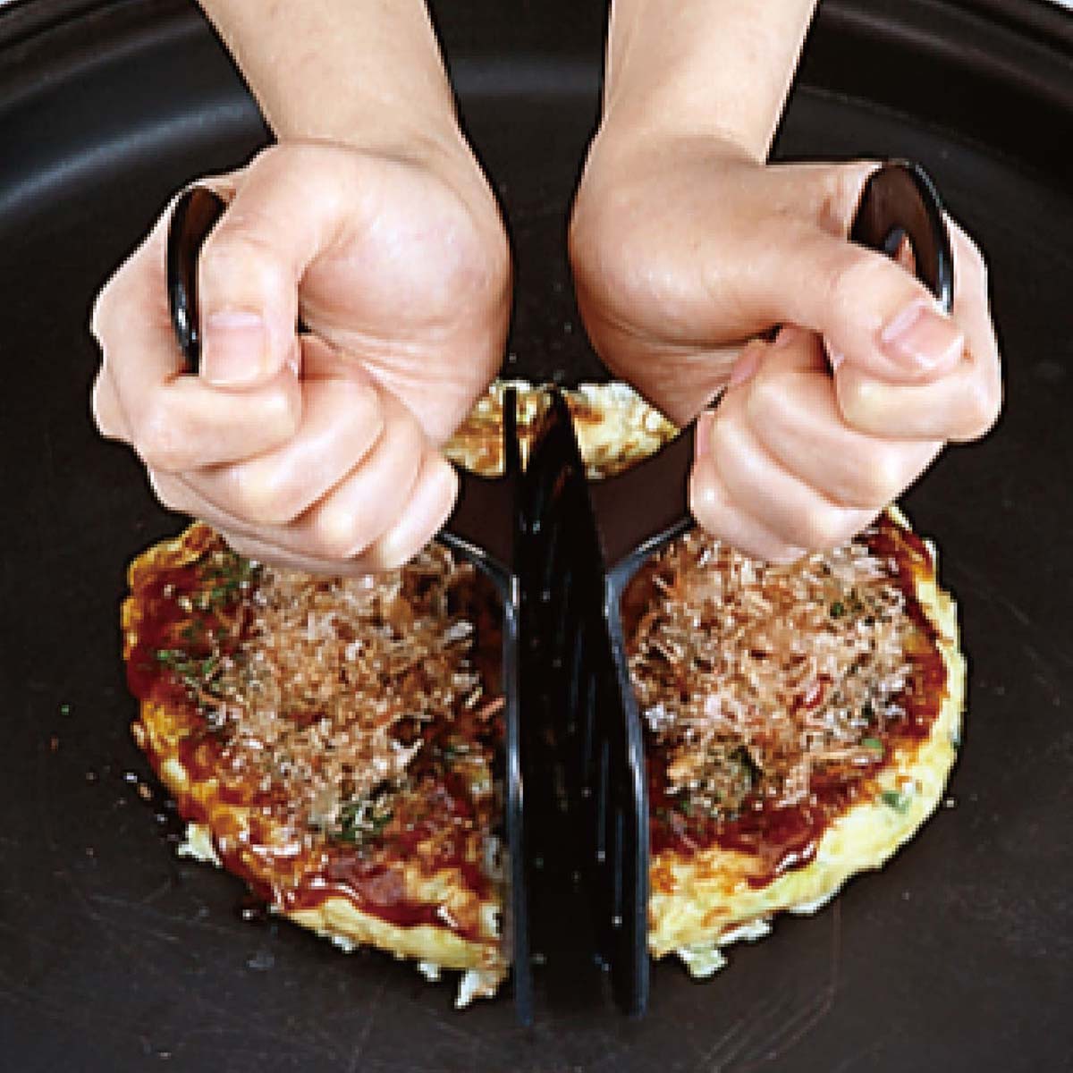 **Akebono Nonstick Okonomiyaki Pancake Slotted Turner Set of 2 - Durable Kitchen Spatula for Japanese Pancakes, Omelets & Stir-Fry - Perfect for Home Cooking & Restaurants**