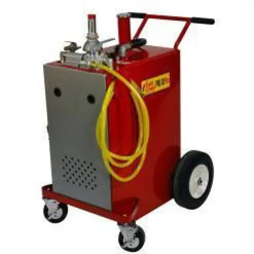 JohnDow Pro 30 Plus Steel Air Operated Gas Caddy - 30 Gallon Heavy Duty Fuel Transfer Pump for Gasoline, Diesel & Kerosene - Perfect for Automotive, Marine, Farm & Industrial Use