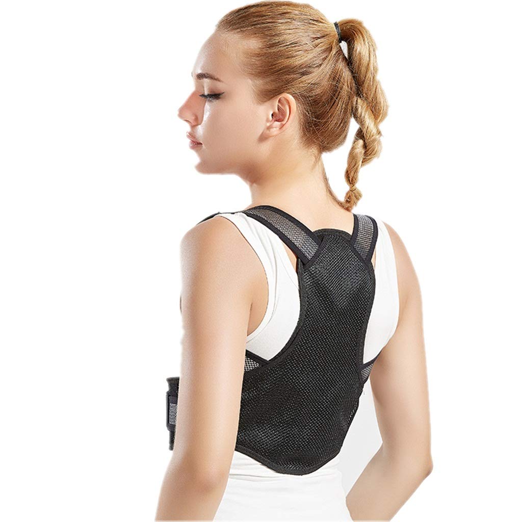 Posture Corrector Back Brace for Men & Women - Adjustable Lumbar Support, Clavicle & Neck Pain Relief - Size Large - Ideal for Office Work, Driving & Daily Activities