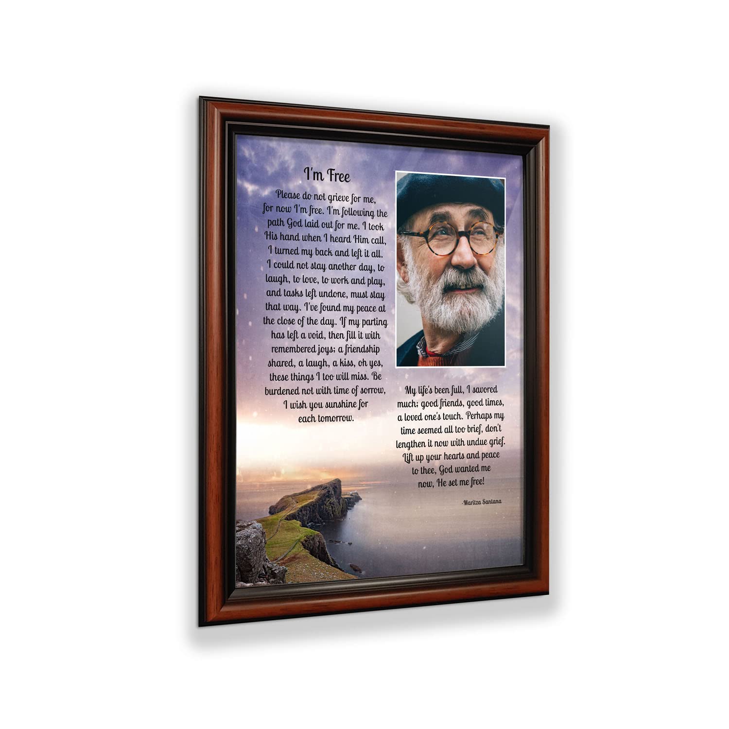 Memorial Picture Frame for Mom - Sympathy Bereavement Gift - Home Décor