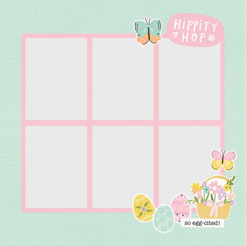 Simple Stories Simple Pages Page Pieces - Easter Scrapbooking Supplies for DIY Cards, Photo Albums & Holiday Crafts - Perfect for Easter Decorations & Gift Making