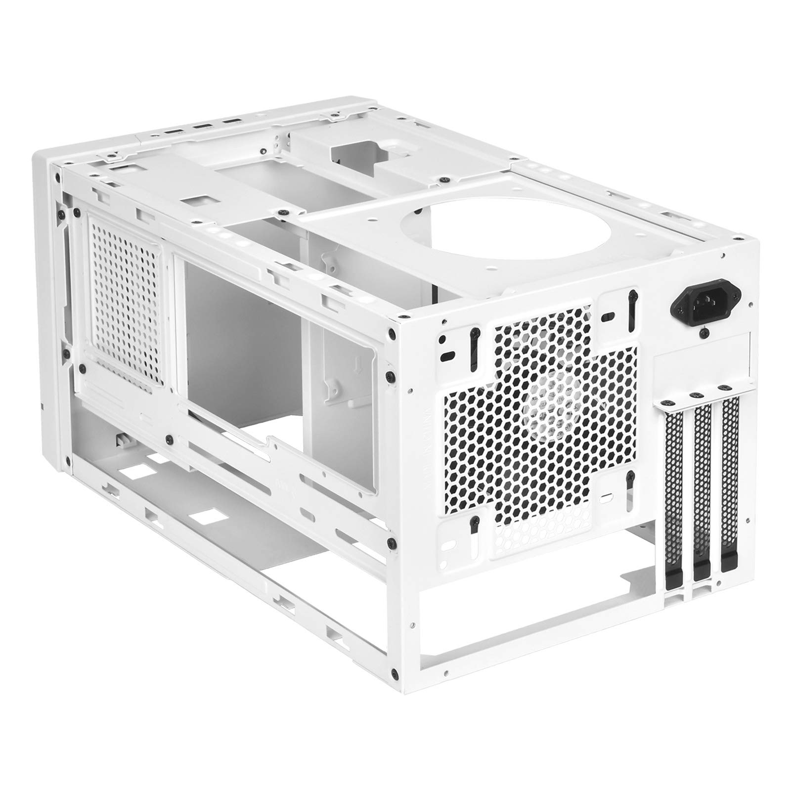SilverStone Technology SUGO 14 SG14 White Mini-ITX Cube PC Case - Supports 3 Slot Full Length GPUs, ATX PSU & 240mm AIO - 4 Removable Panels (SST-SG14W) - Perfect for Compact Gaming Rigs & Home Theater PCs