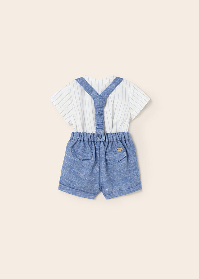Mayoral Baby Boy Shorts with Suspenders Set - Newborn Outfit for Photoshoot, Birthday Party & Special Occasions