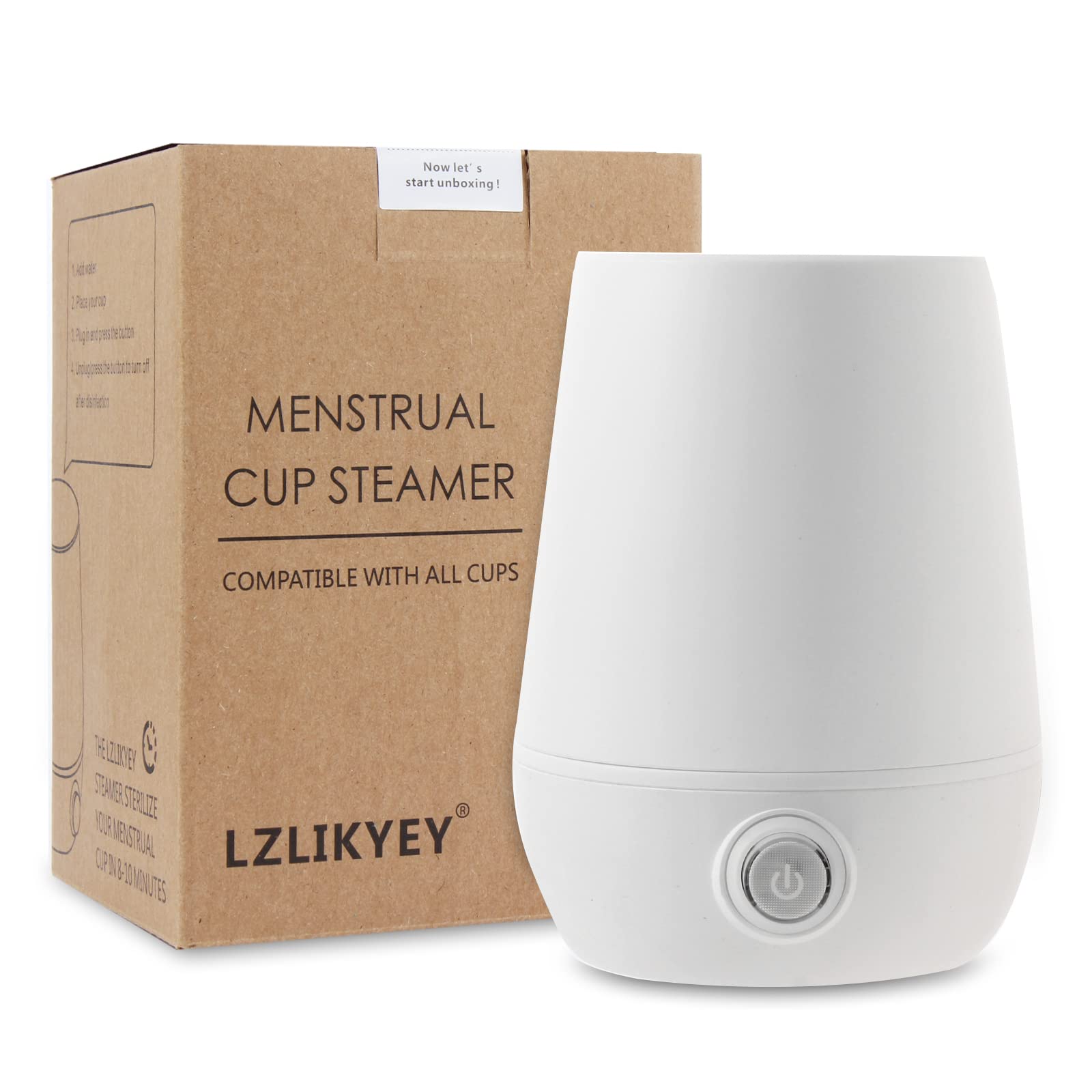 3-in-1 Menstrual Cup Sterilizer & Steamer - Sanitize, Dry & Store Period Cups | 99.9% Germ-Free Cleaning | Leak-Proof Design | Works with All Menstrual Cup Brands | Perfect for Travel, Home & Gym Use