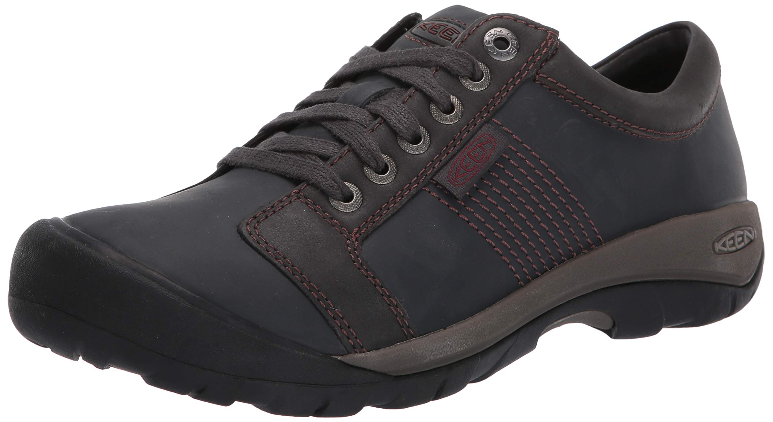 KEEN Men's Austin Low Height Leather Shoes - Comfortable & Durable Casual Sneakers for Walking, Hiking & Outdoor Adventures
