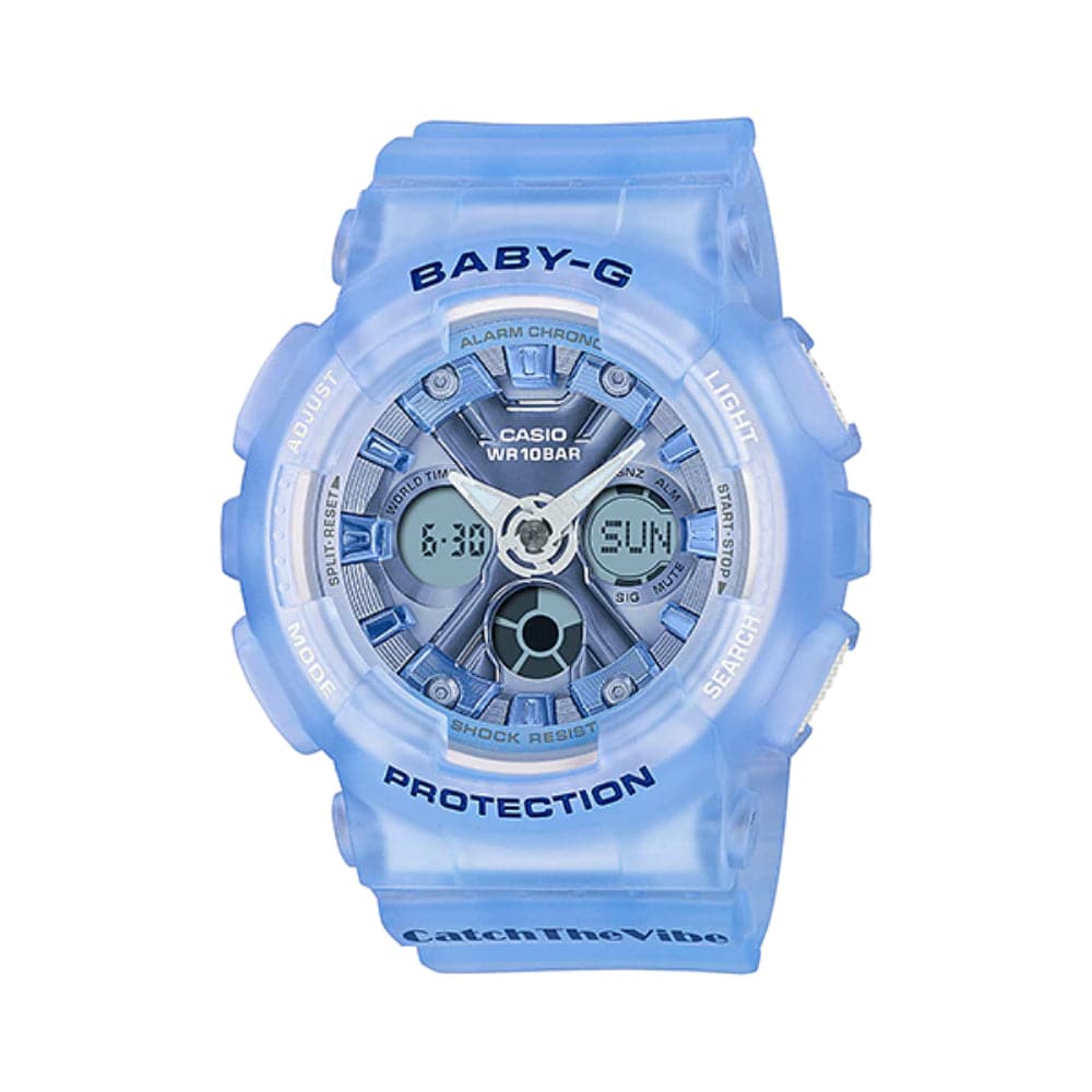 CASIO BABY-G BA-130CV-2ADR Women's Digital Watch with Blue Resin Strap - Waterproof, Shock Resistant for Sports, Fitness & Outdoor Activities
