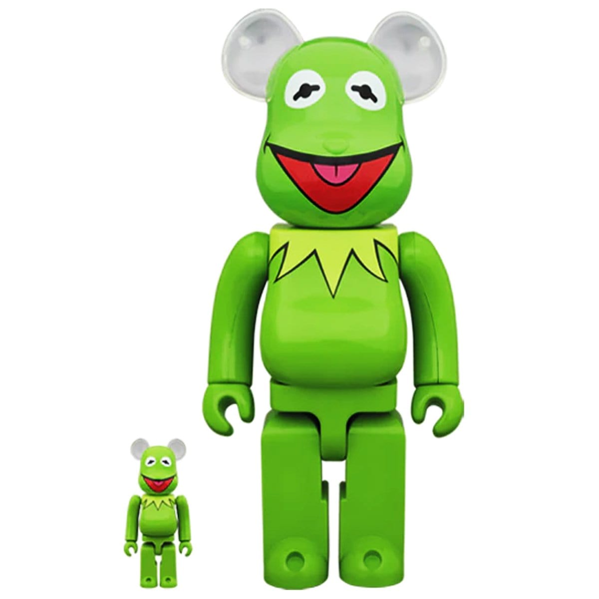 Kermit the Frog 400% + 100% Bearbrick Collectible Figure by Medicom - Perfect for Anime Fans, Muppets Collectors & Home Decor
