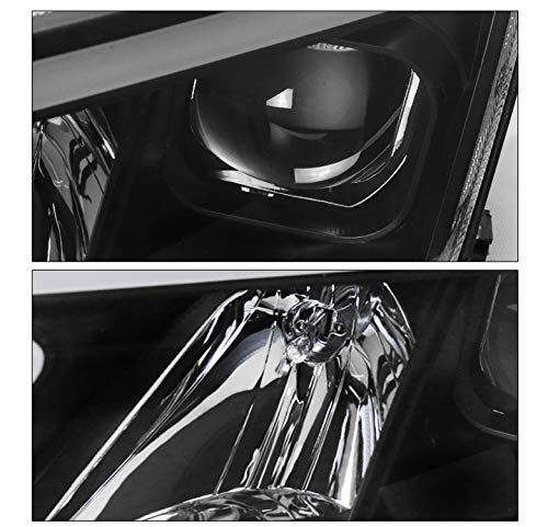 LED Sequential Signal Projector Headlights - Black - Compatible with 2010-2012 Ford Fusion - Upgrade Your Car's Style & Visibility for Night Driving & Custom Look