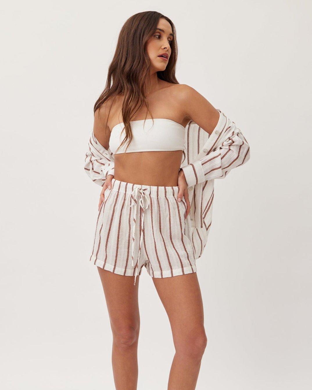 Easy Short Sienna Stripe - Comfortable Casual Shorts for Women | Perfect for Summer, Beach, and Lounge Wear
