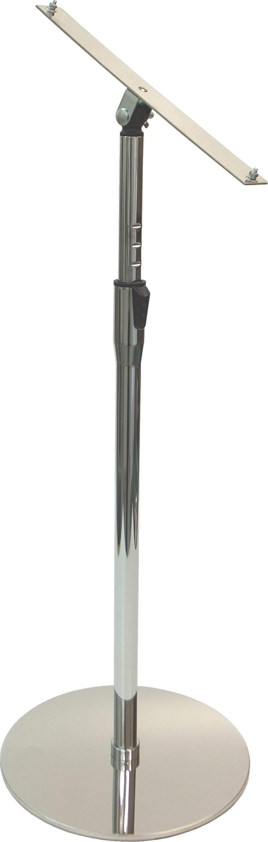 A3 Acrylic Floor Stand with Chrome Pole and Base - Perfect for Trade Shows, Retail Displays, and Exhibition Signage
