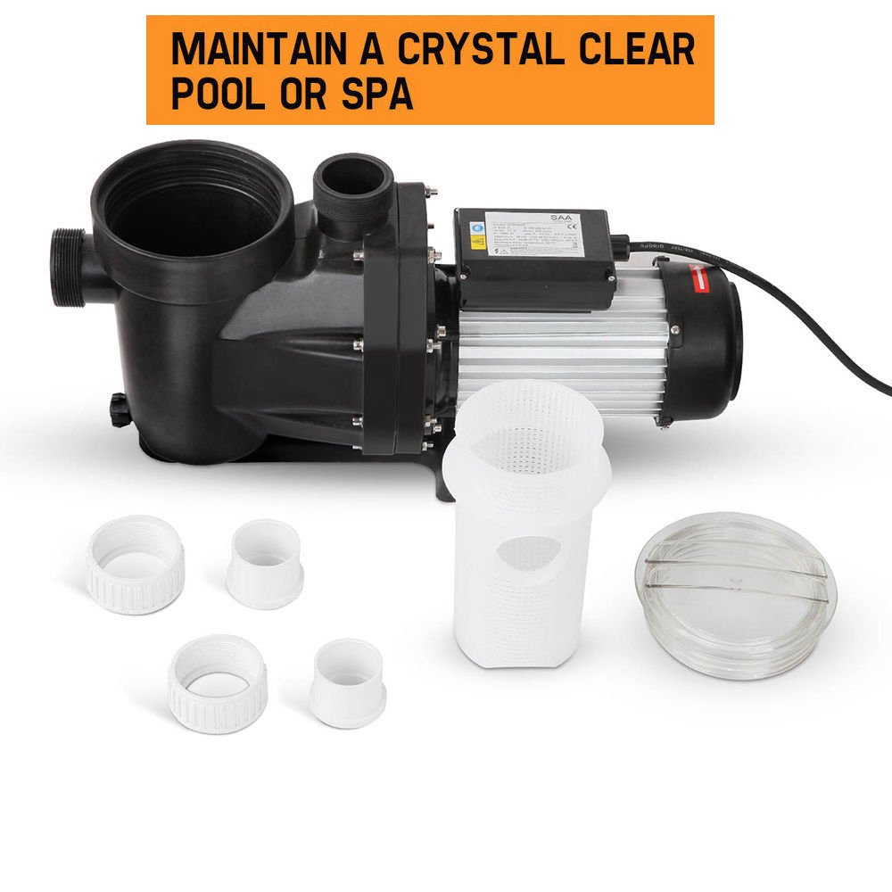 2HP 2000W Self Priming Swimming Pool Pump with High Pressure for Spa, Hot Tub, and Water Filtration System - Ideal for Inground & Above Ground Pools, Backyard Water Features