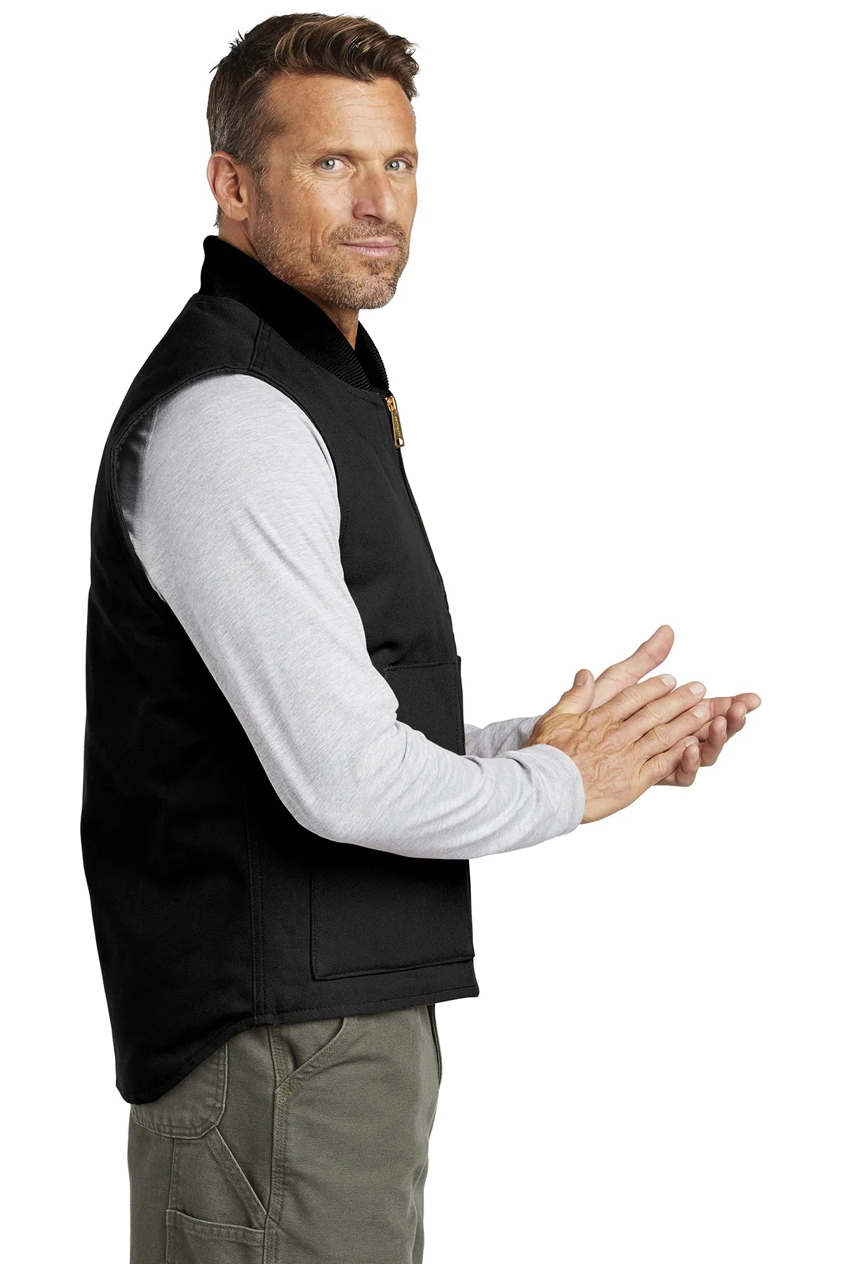 Carhartt Duck Customized Vests for Men & Women - Durable Work Vest in Black | Perfect for Construction, Hunting & Outdoor Activities