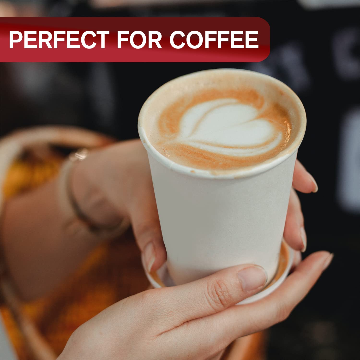 Smygoods 16oz Disposable Coffee Cups with Lids - 25 Pack Insulated Paper Cups for Hot & Cold Beverages, Tea, Latte, Iced Coffee - Perfect for Office, Cafes, Parties & Takeout
