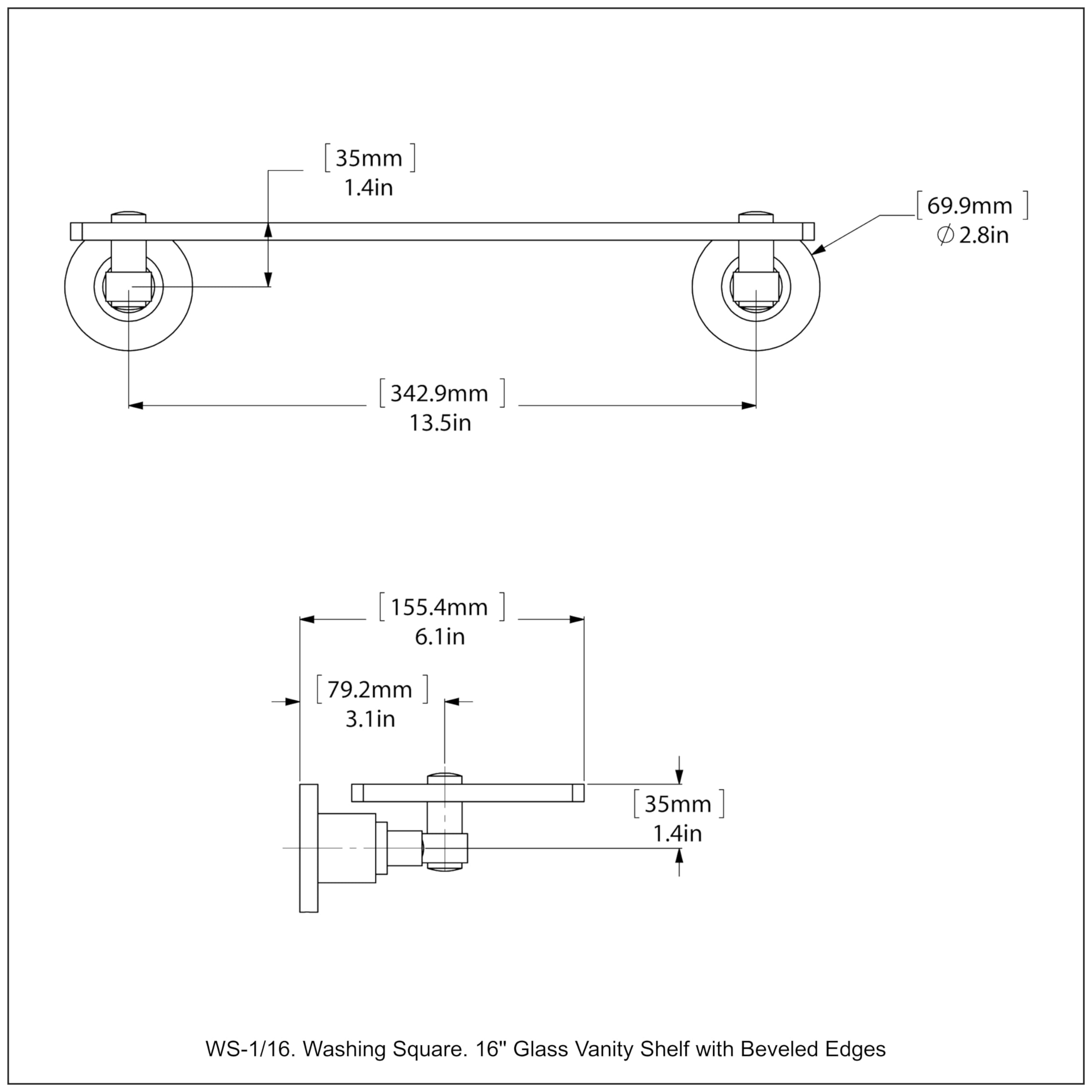 Allied Brass WS-1/16-PB 16