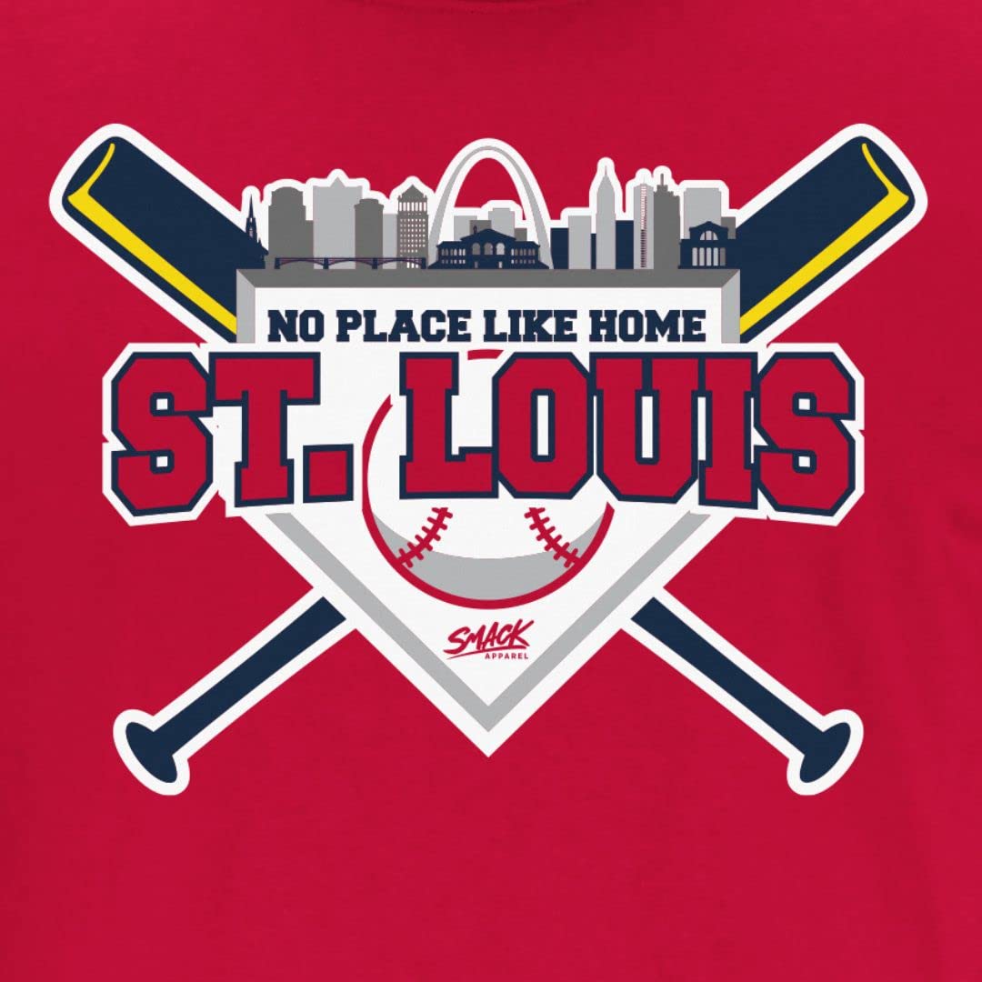 St. Louis Cardinals Baseball Fan T-Shirt - 'No Place Like Home' Red Tee for Men & Women (Sizes S-5X) | Perfect for Game Day, Tailgating & Showing Team Pride