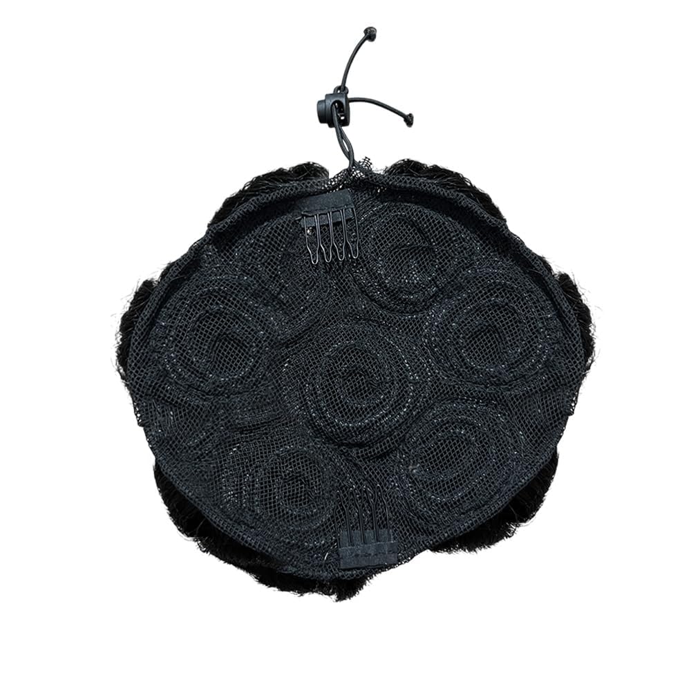 D-DIVINE Women's Hair Bun Clip - Artificial Synthetic Hair Extension for Updos & Ponytails - Natural Black Color - Perfect for Weddings, Parties & Everyday Styling