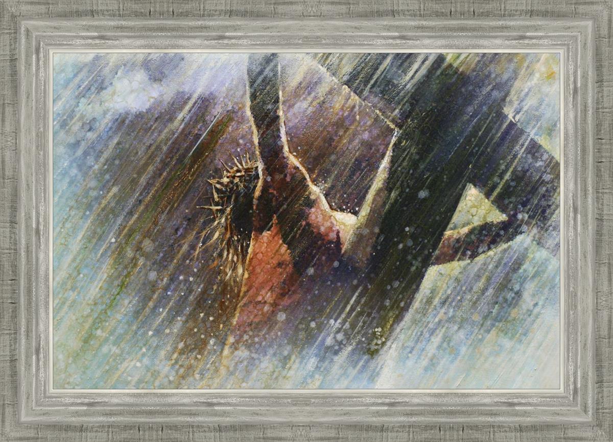 Yongsung Kim Crucifixion Painting - Religious Wall Art for Home & Church Decor - Perfect for Prayer Rooms, Christian Gifts, and Spiritual Spaces
