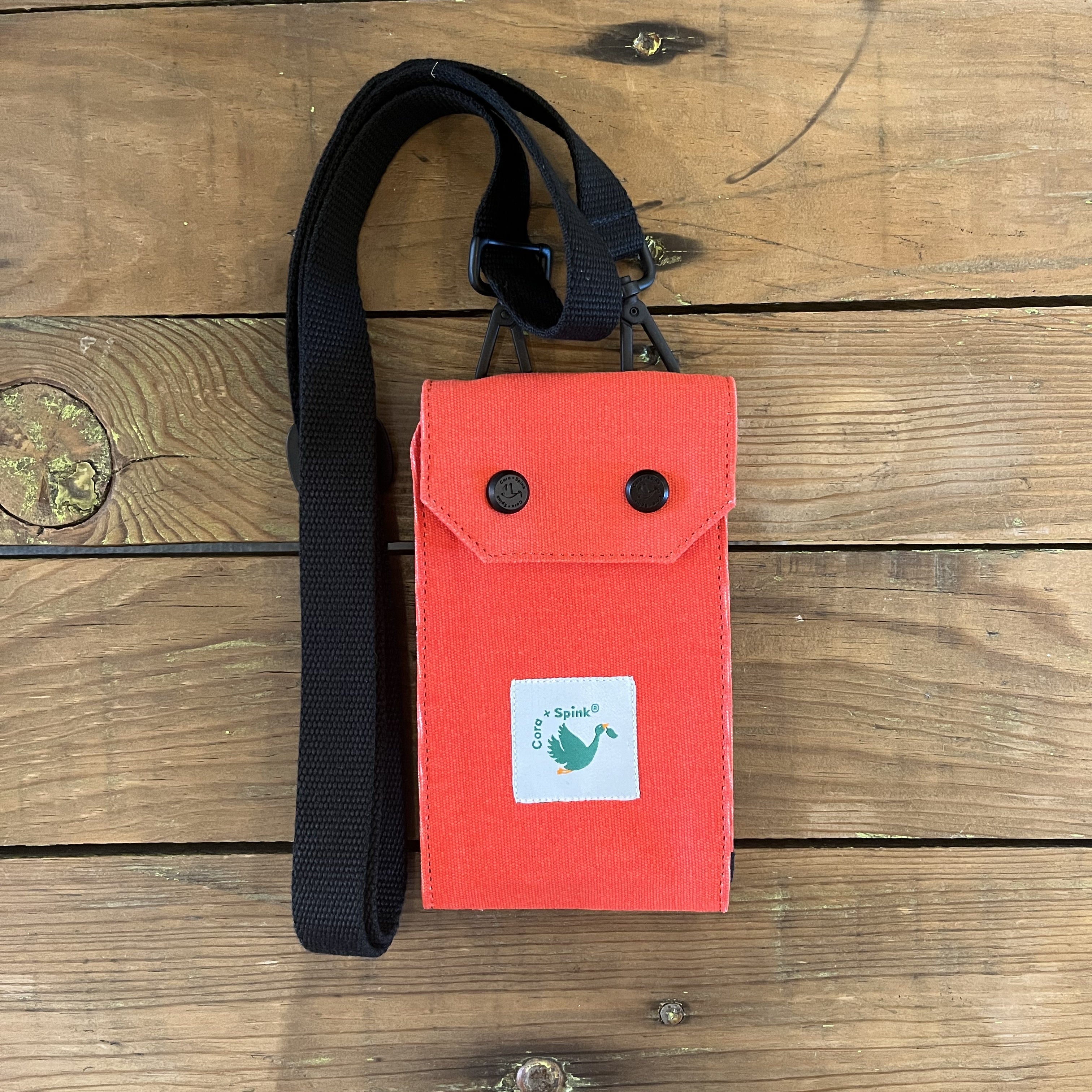 Cora & Spink Orange Vinyl Pouch - Waterproof & Durable for Travel, Gym, and Everyday Essentials Storage