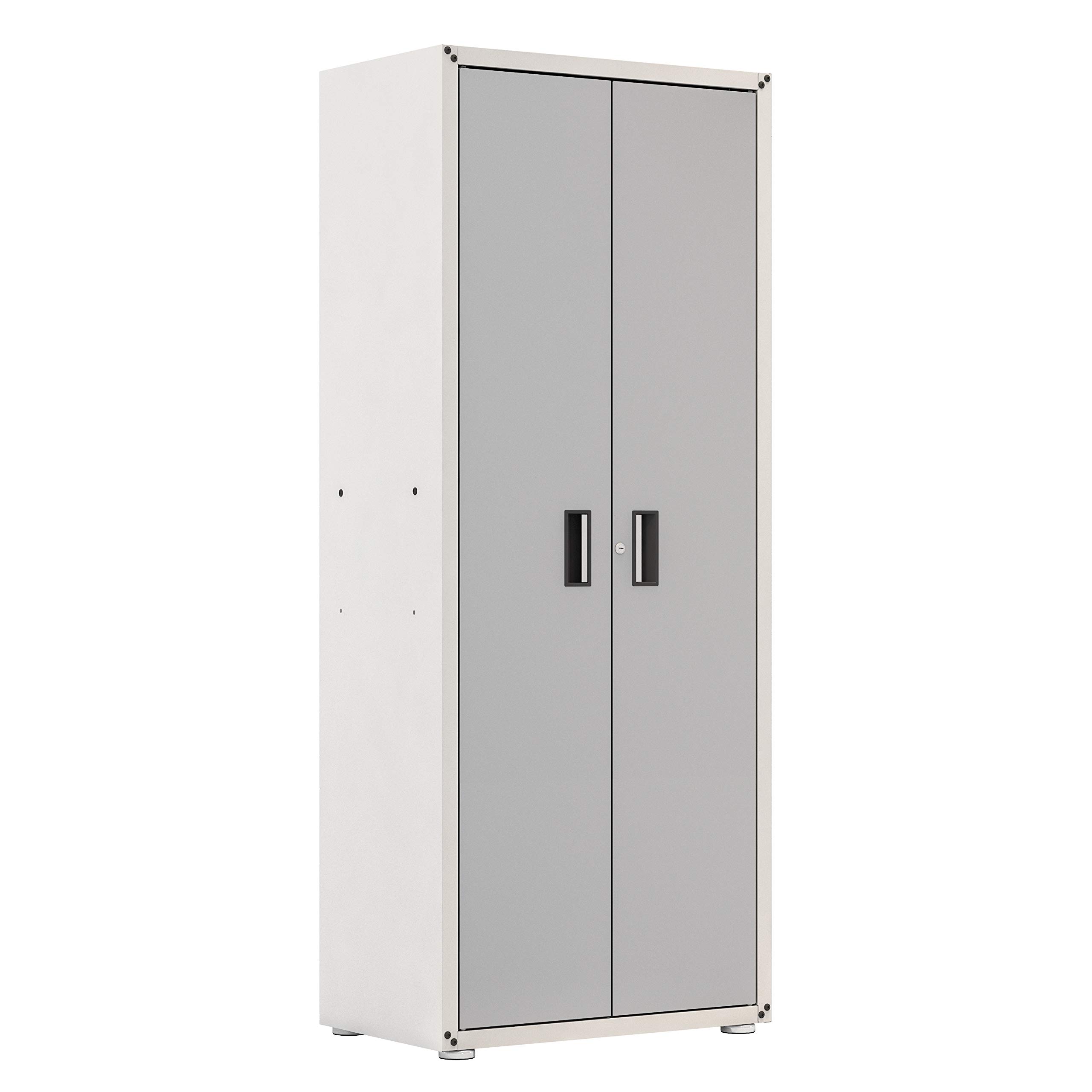 Ready-to-Assemble Steel Storage Cabinet with Lock & Key - Tall Kitchen & Garage Cabinet for Office, Classroom, Home - Removable Shelves, Pivot Hinges - 18.2