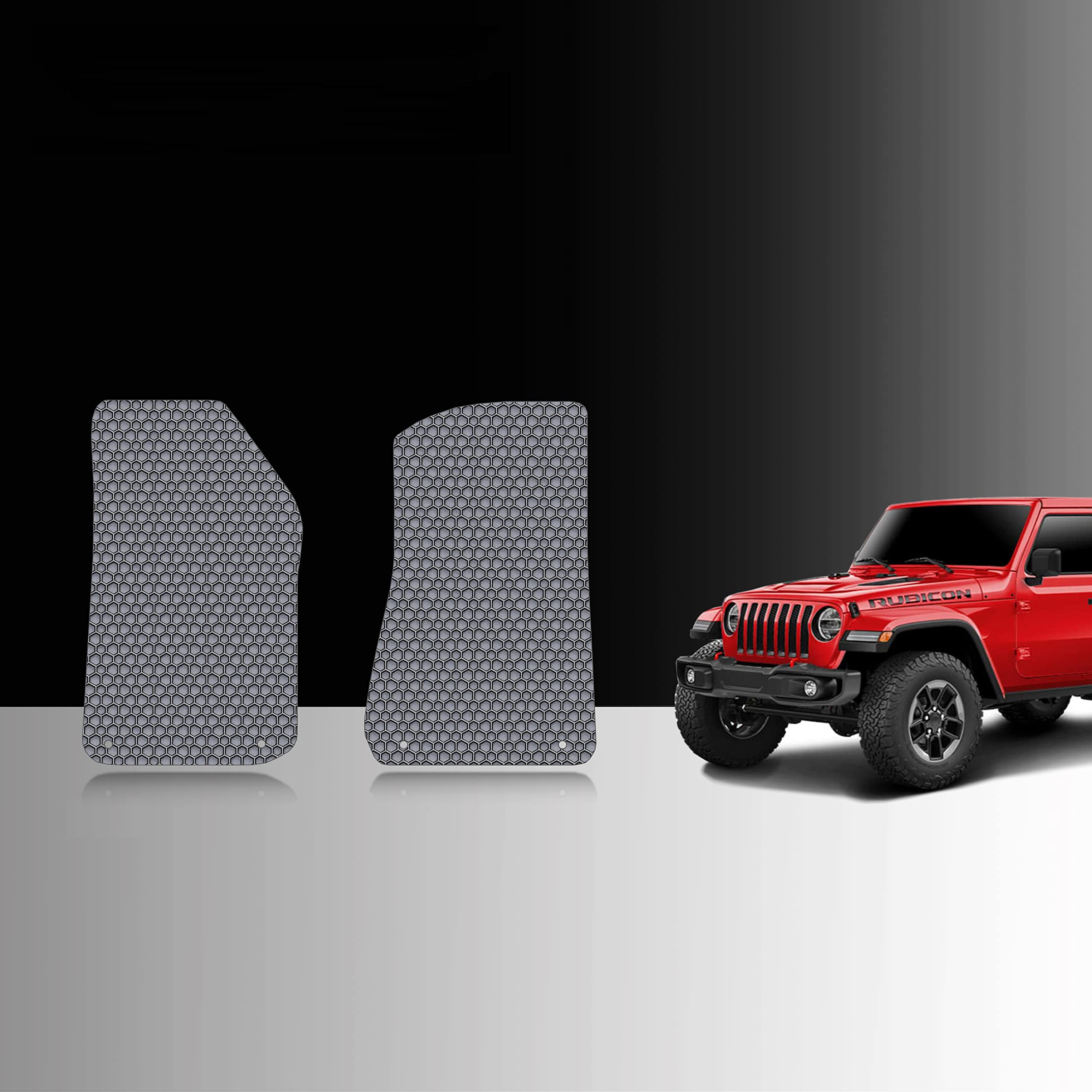 TOUGHPRO Heavy Duty All Weather Front Floor Mats Set for Jeep Wrangler Unlimited (2019-2022) | Durable Gray Rubber Car Accessories | Made in USA | Perfect for Off-Roading & Daily Commute