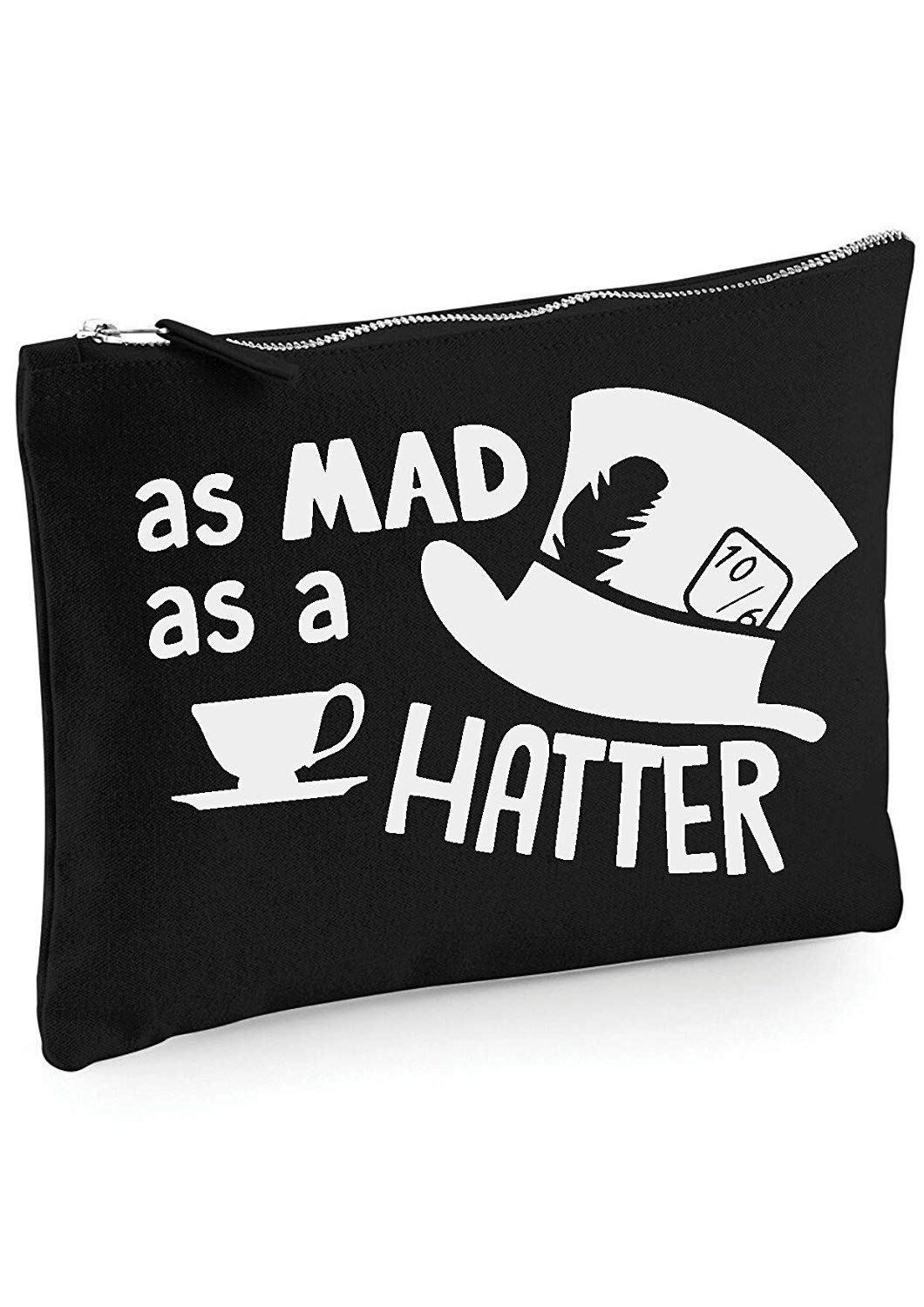 Danni Rose Mad Hatter Makeup Bag & Clutch Purse (Small 20x11.5cm) - Vintage Style Cosmetic Pouch for Women, Perfect for Travel, Parties & Daily Essentials Storage